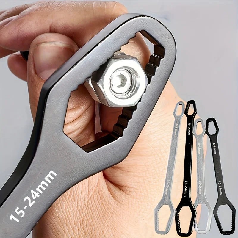 Universal Double-Ended Ratchet Spanner – Self-Tightening 3–17mm - TorqueTech
