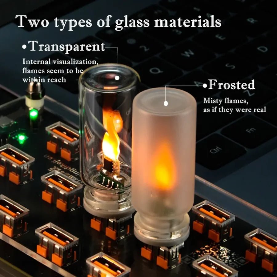 USB Flame LED Candle Light – Flickering Atmosphere Light for Car & Home - TorqueTech