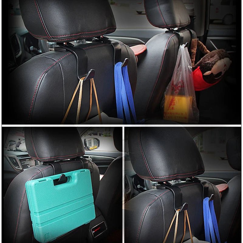 Car Headrest Hook Hangers – Seat Back Bag & Organiser Clips - TorqueTech