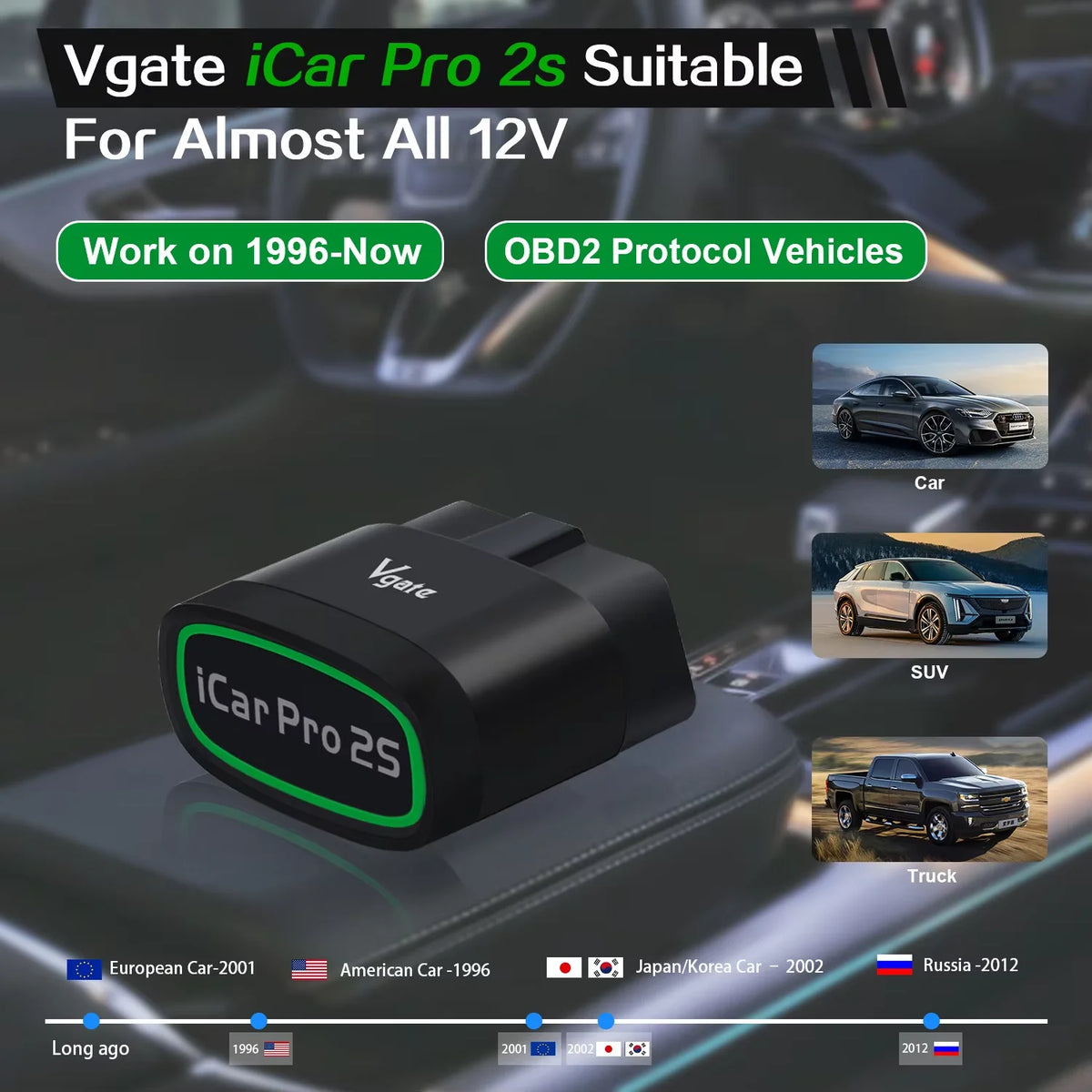 Vgate iCar Pro 2S OBD2 Scanner – Bluetooth 5.3, iOS, Android & PC - TorqueTech