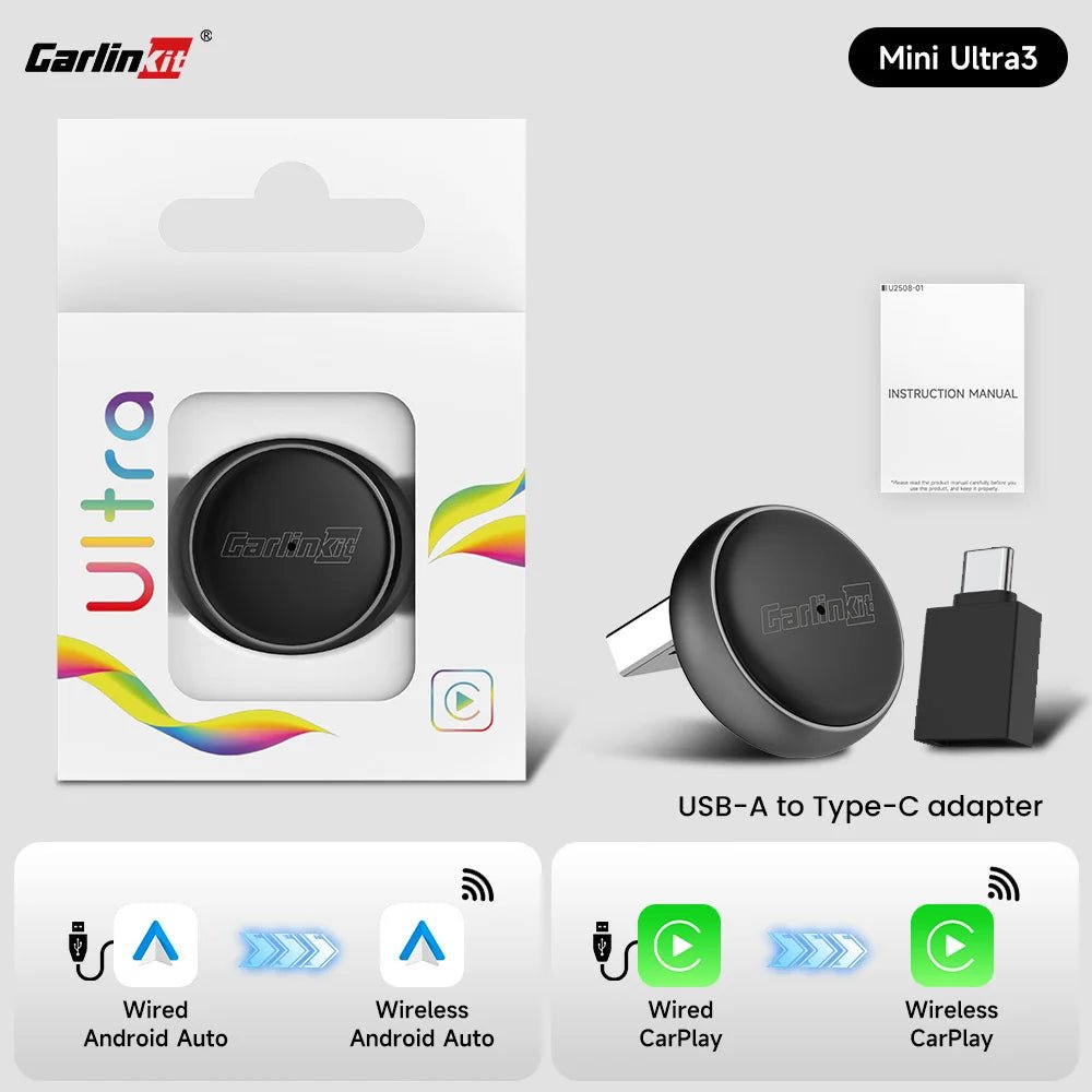 CarlinKit Mini Ultra 3 – Wireless CarPlay & Android Auto Adapter - TorqueTech