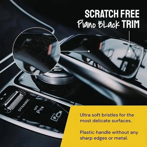 3-Piece Car Detailing Brush Set – Boar Bristle for Interior & Exterior - TorqueTech