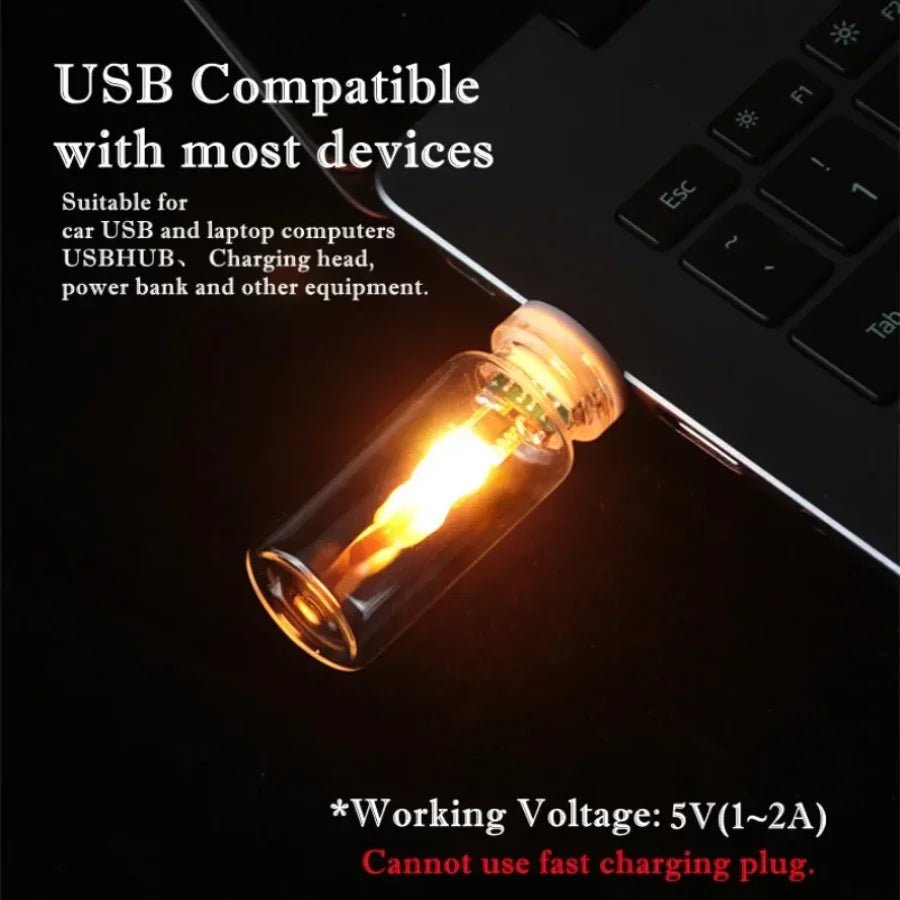 USB Flame LED Candle Light – Flickering Atmosphere Light for Car & Home - TorqueTech