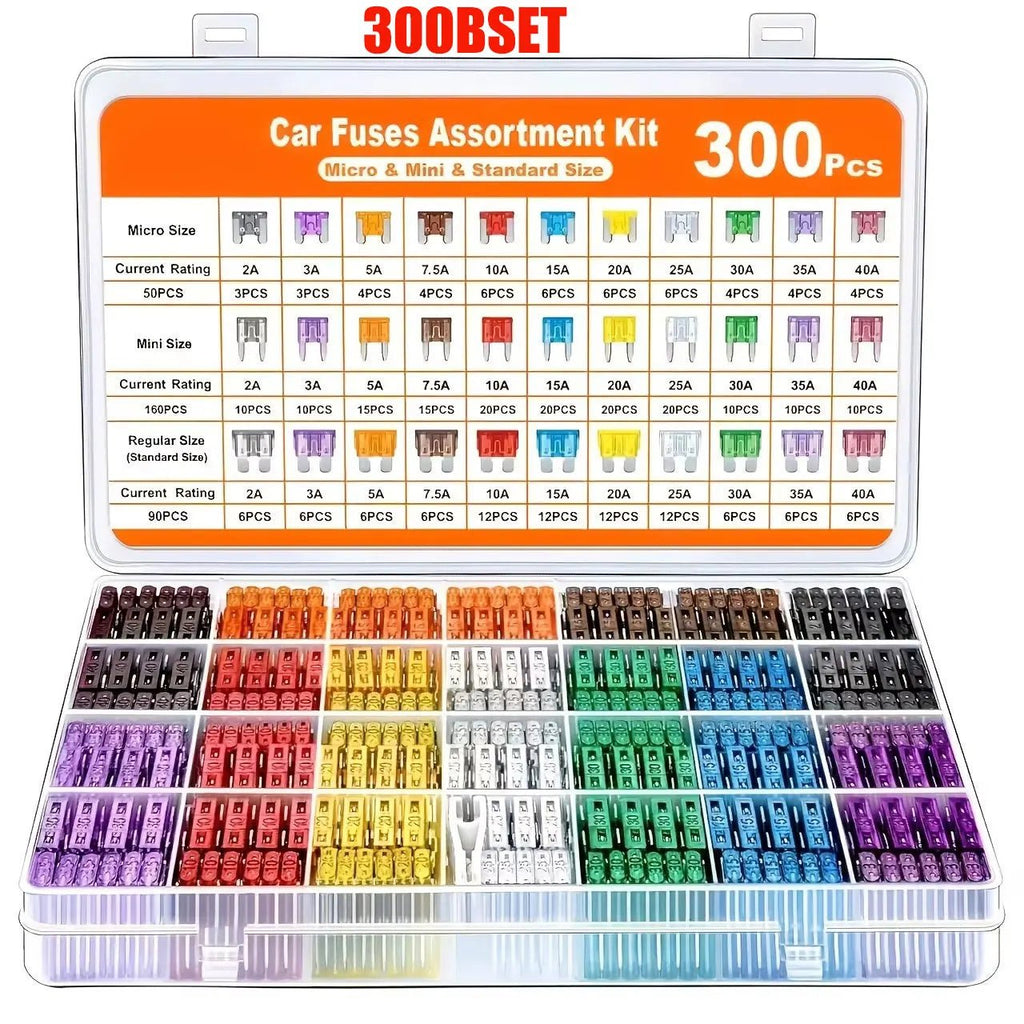 Car Blade Fuse Assortment Kit – 50 to 306 Piece Sets, 2A to 35A - TorqueTech