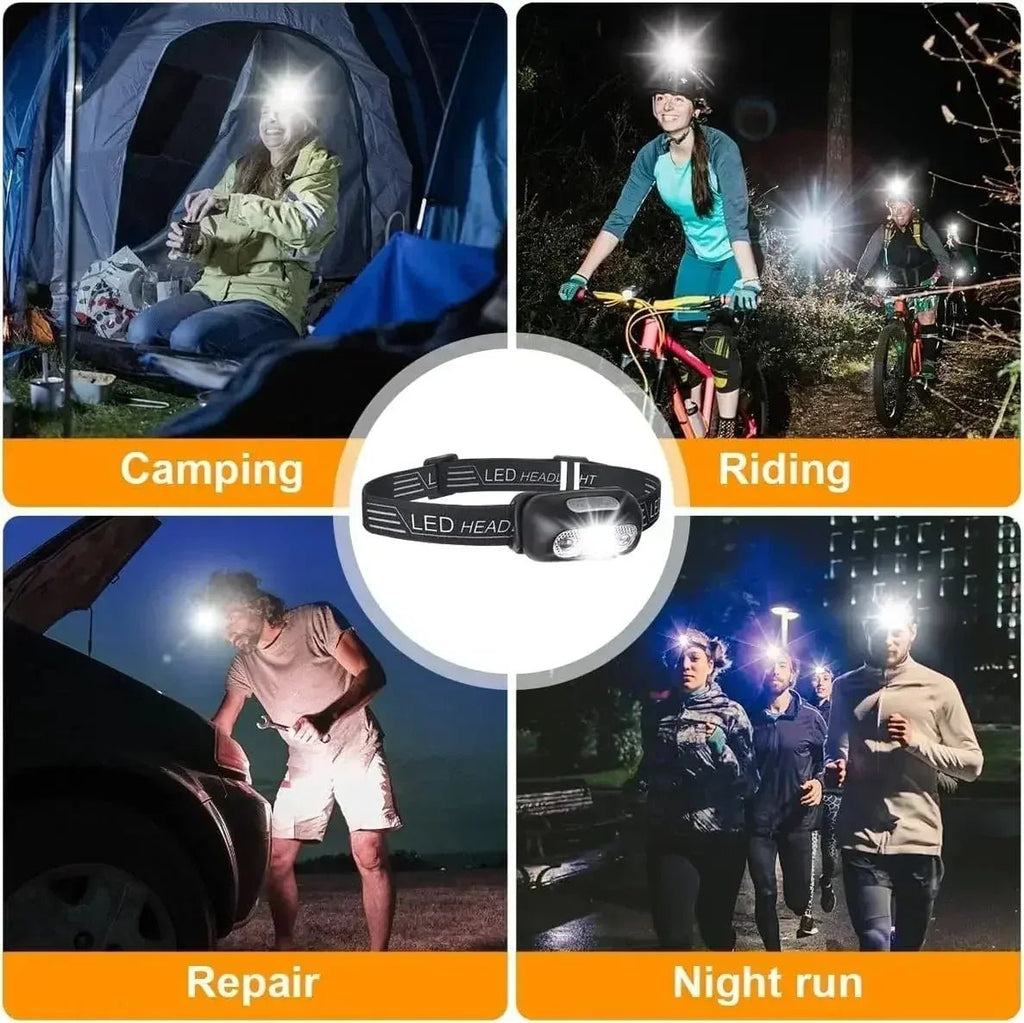 Rechargeable LED Headlamp with Motion Sensor – 3W Waterproof - TorqueTech