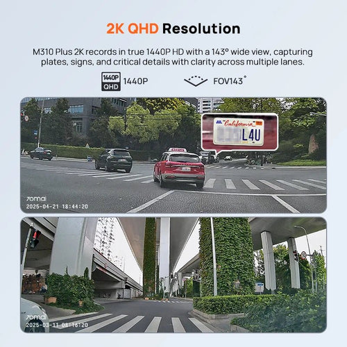70mai M310 Plus 2K Dash Cam | 1440P QHD, Night Vision & 24-Hour Parking Monitor - TorqueTech
