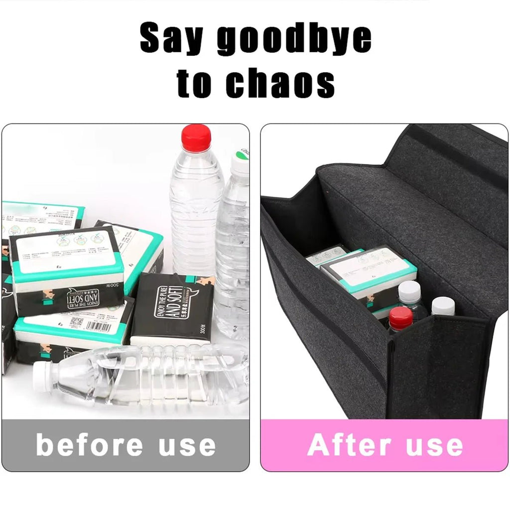 Felt Car Boot Storage Box – Soft, Foldable Organiser in 3 Sizes - TorqueTech