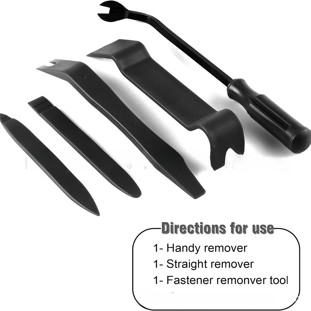 Auto Trim Removal Tool Kit – No-Scratch Plastic Pry Set for Door Panels & Clips - TorqueTech