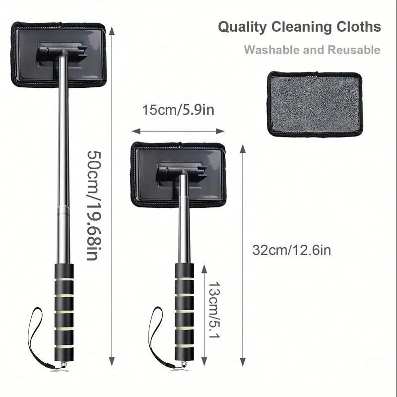 Telescopic Windscreen Water Scraper & Wiper – Extendable 32–50cm - TorqueTech