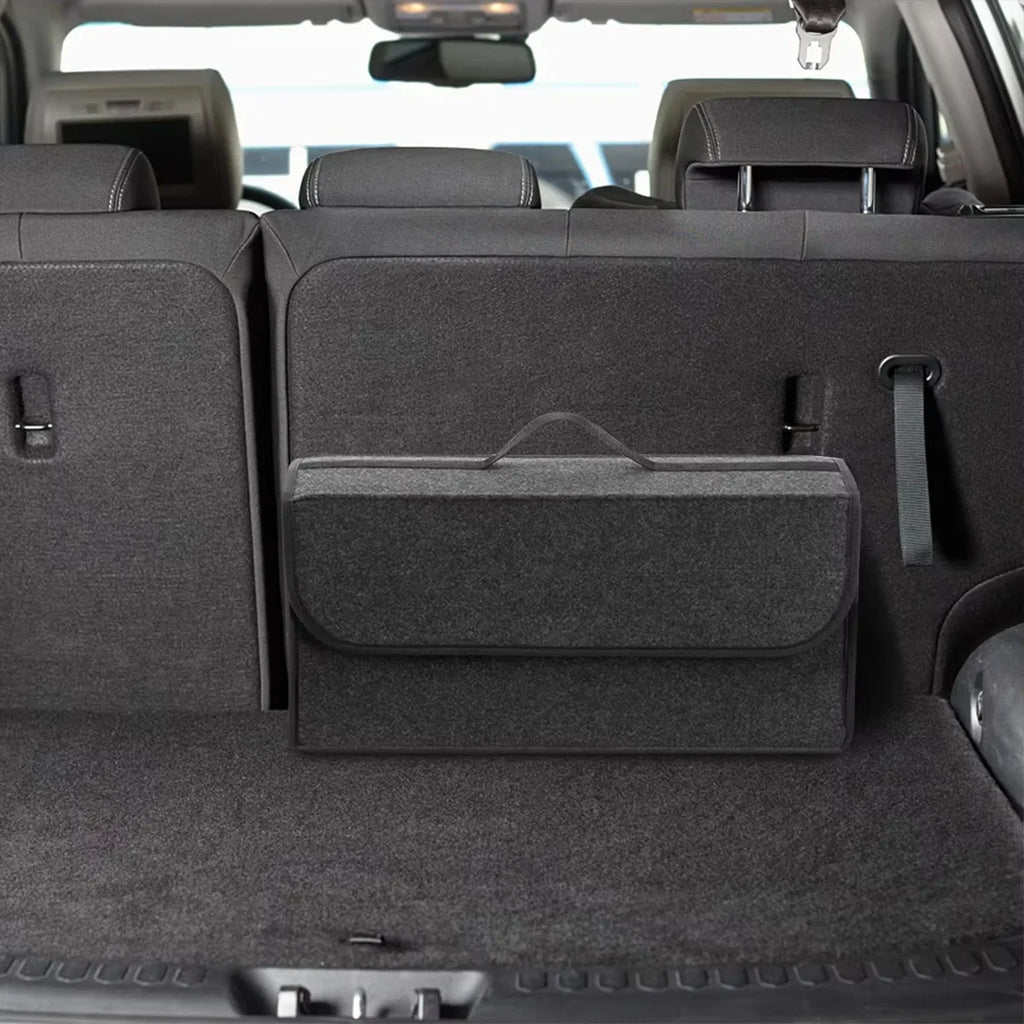 Felt Car Boot Storage Box – Soft, Foldable Organiser in 3 Sizes - TorqueTech