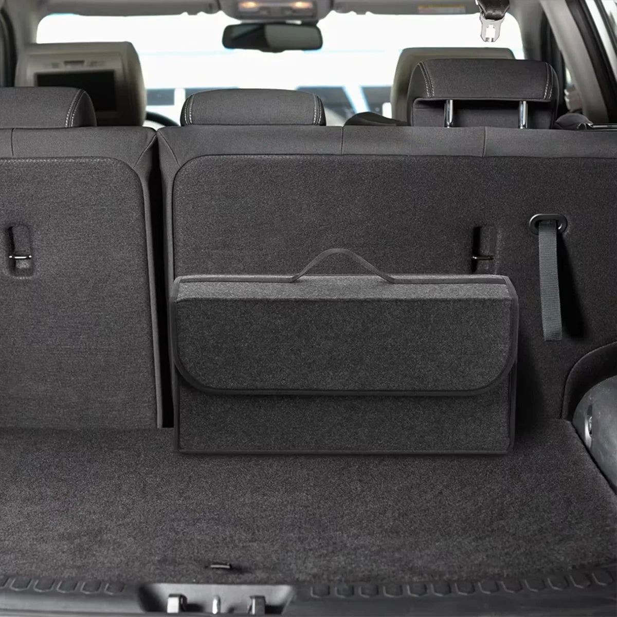 Felt Car Boot Storage Box – Soft, Foldable Organiser in 3 Sizes - TorqueTech