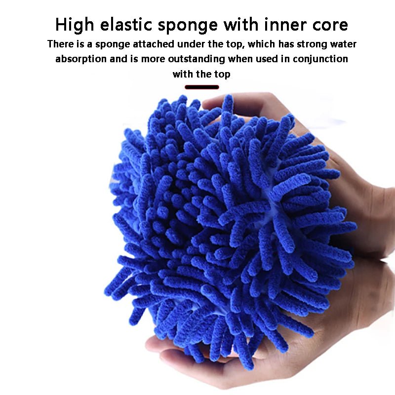 Microfiber Chenille Car Wash Sponge – Scratch-Free Wash Pad - TorqueTech