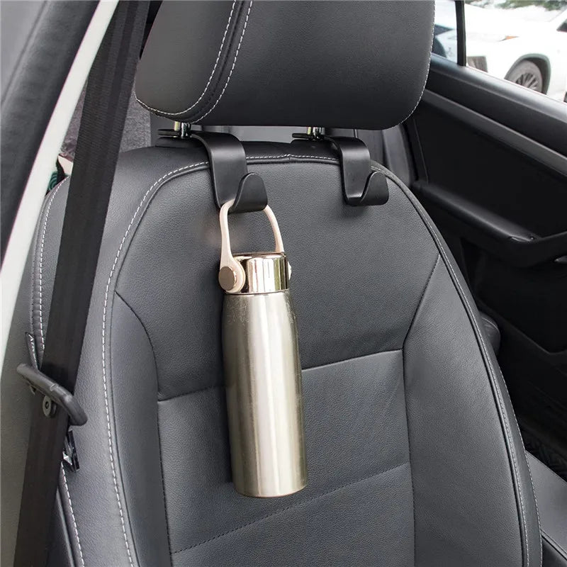 Car Headrest Hook Hangers – Seat Back Bag & Organiser Clips - TorqueTech
