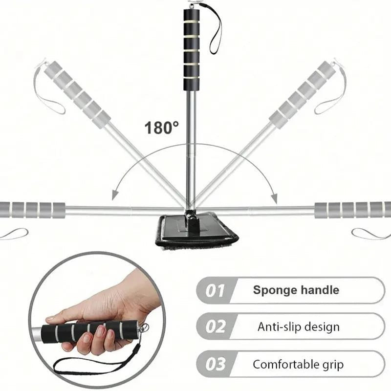Telescopic Windscreen Water Scraper & Wiper – Extendable 32–50cm - TorqueTech