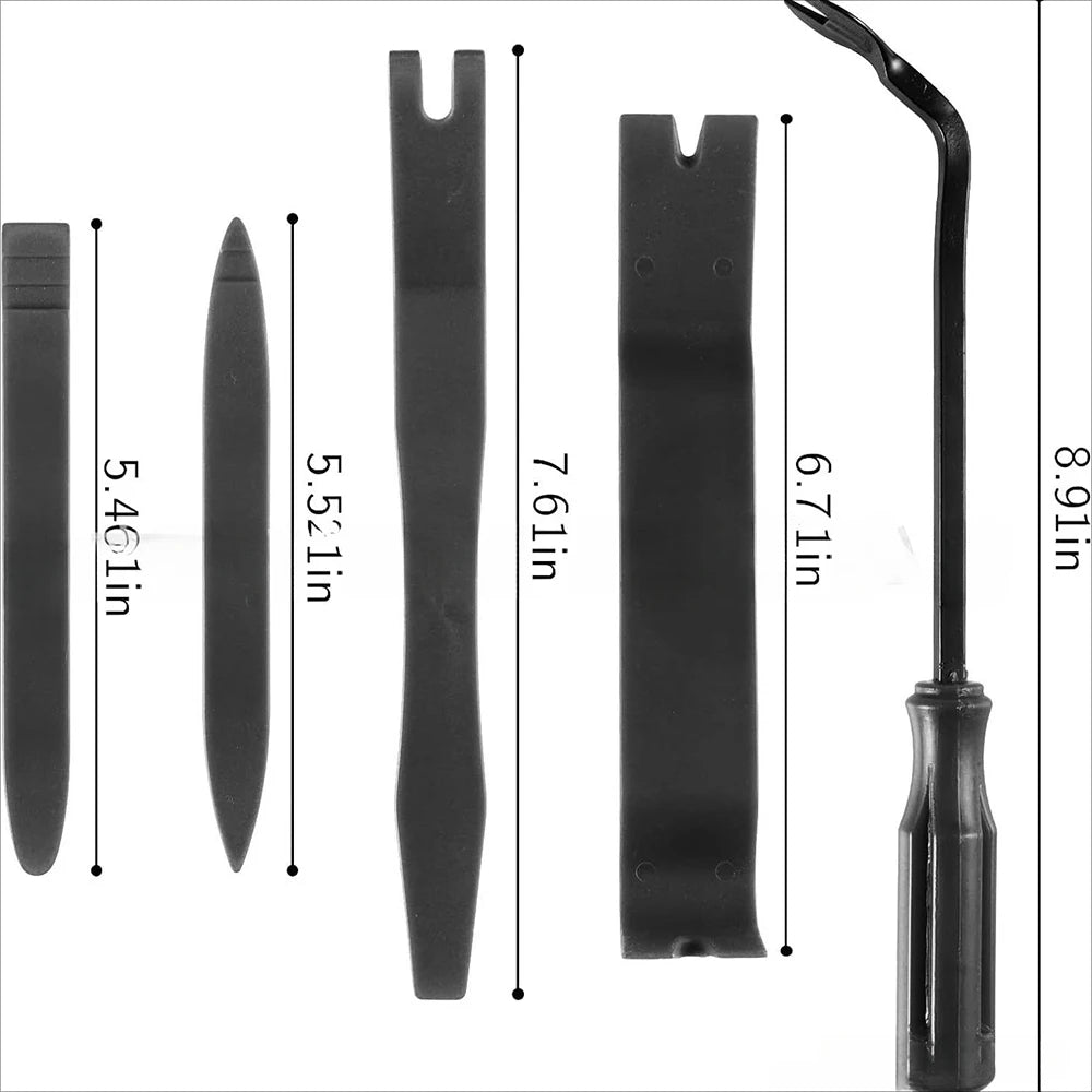 Auto Trim Removal Tool Kit – No-Scratch Plastic Pry Set for Door Panels & Clips - TorqueTech