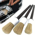 3-Piece Car Detailing Brush Set – Boar Bristle for Interior & Exterior - TorqueTech