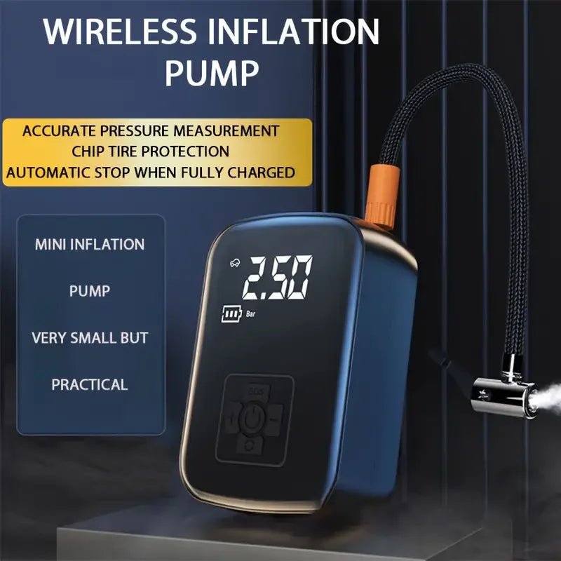 LEIBOO Wireless Tyre Inflator – Portable Electric Air Pump for Cars, Bikes & More - TorqueTech