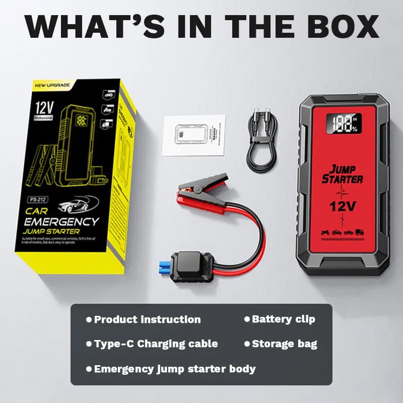 Car Jump Starter & Power Bank – 4000A Peak, 12V Emergency Start - TorqueTech