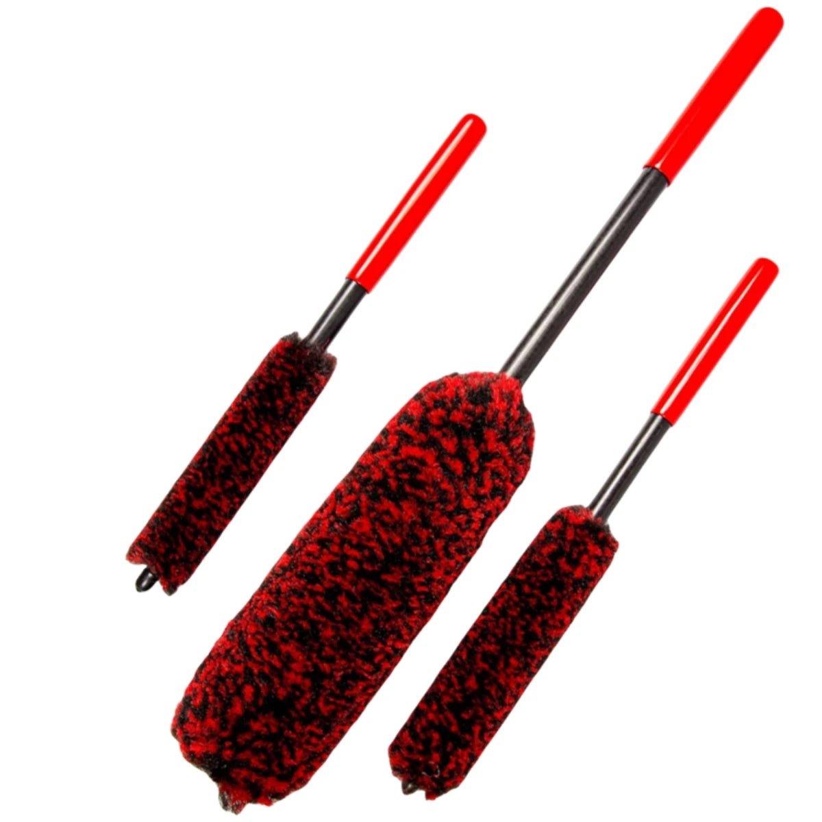 Car Wheel Detailing Brush Set – Bendable Woolies for Rims, Tyres & Hard-to-Reach Areas - TorqueTech